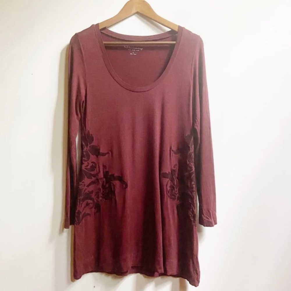 Soft Surroundings Womens Sz Small Maroon Tunic